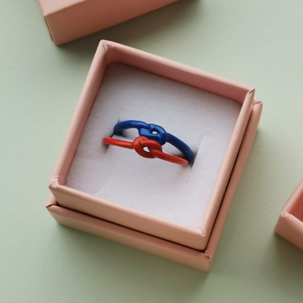 LULU Copenhagen Love Knot Ring Rings Dazzling Blue