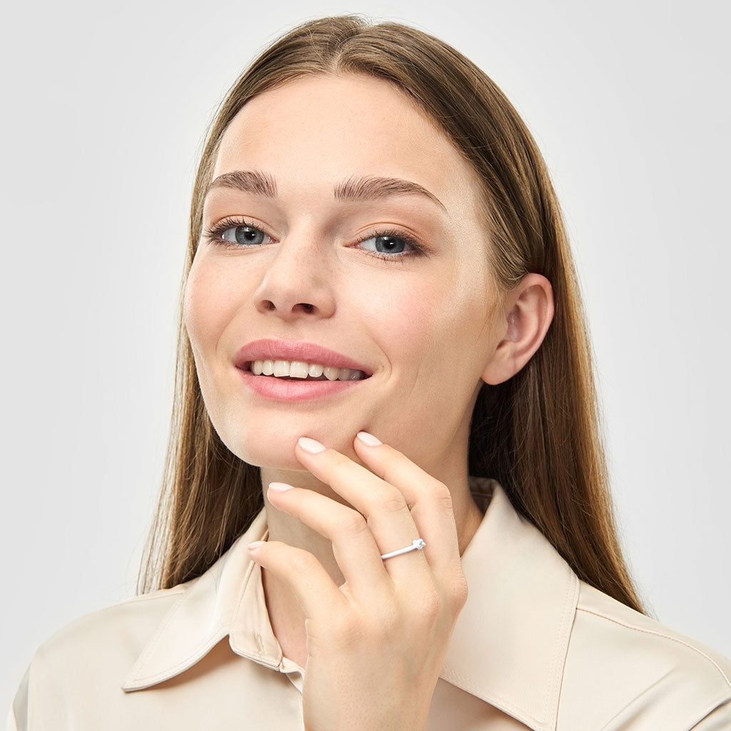 LULU Copenhagen Love Knot Ring Rings Hvid