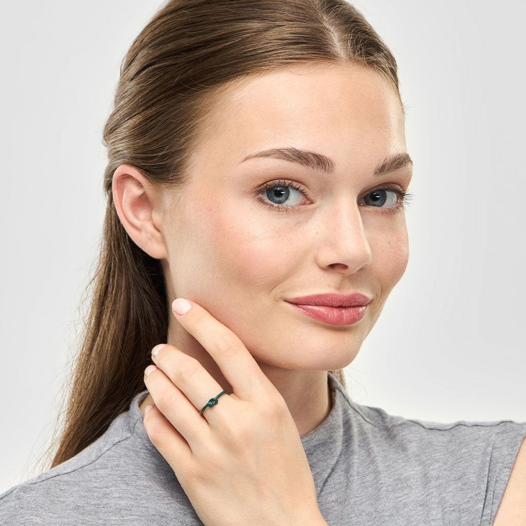 LULU Copenhagen Love Knot Ring Rings North Sea Green