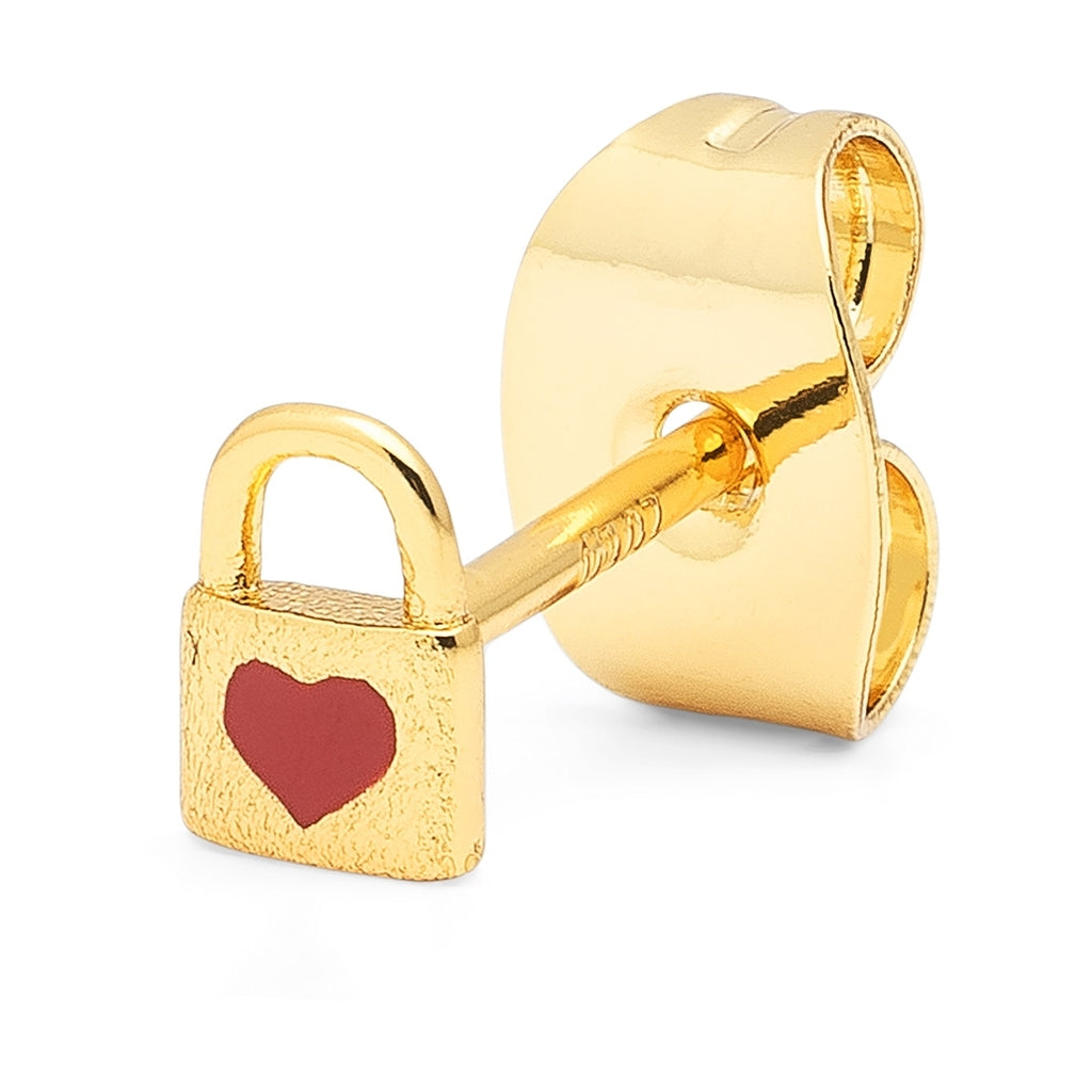 LULU Copenhagen Love Lock 1 stk Ear stud, 1 pcs Forgyldt