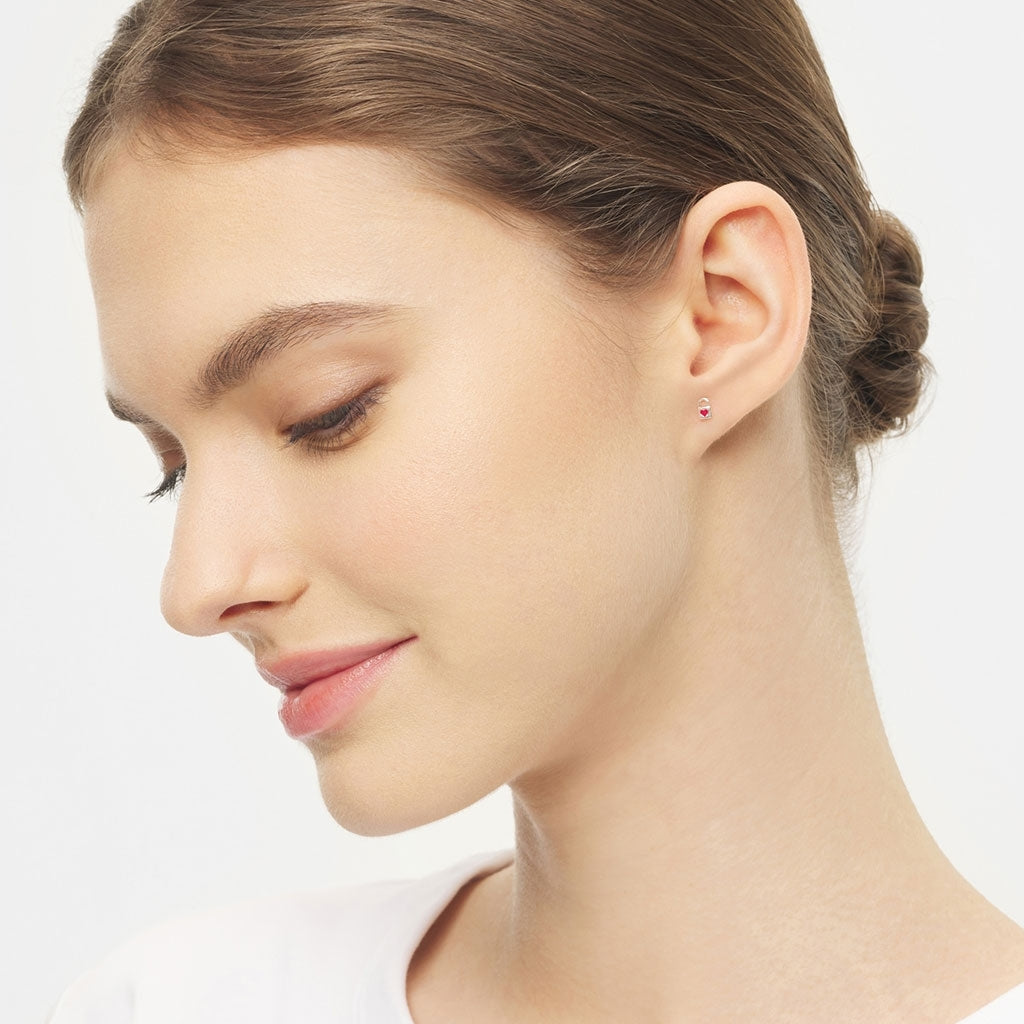 LULU Copenhagen Love Lock 1 stk Ear stud, 1 pcs Silver Plated