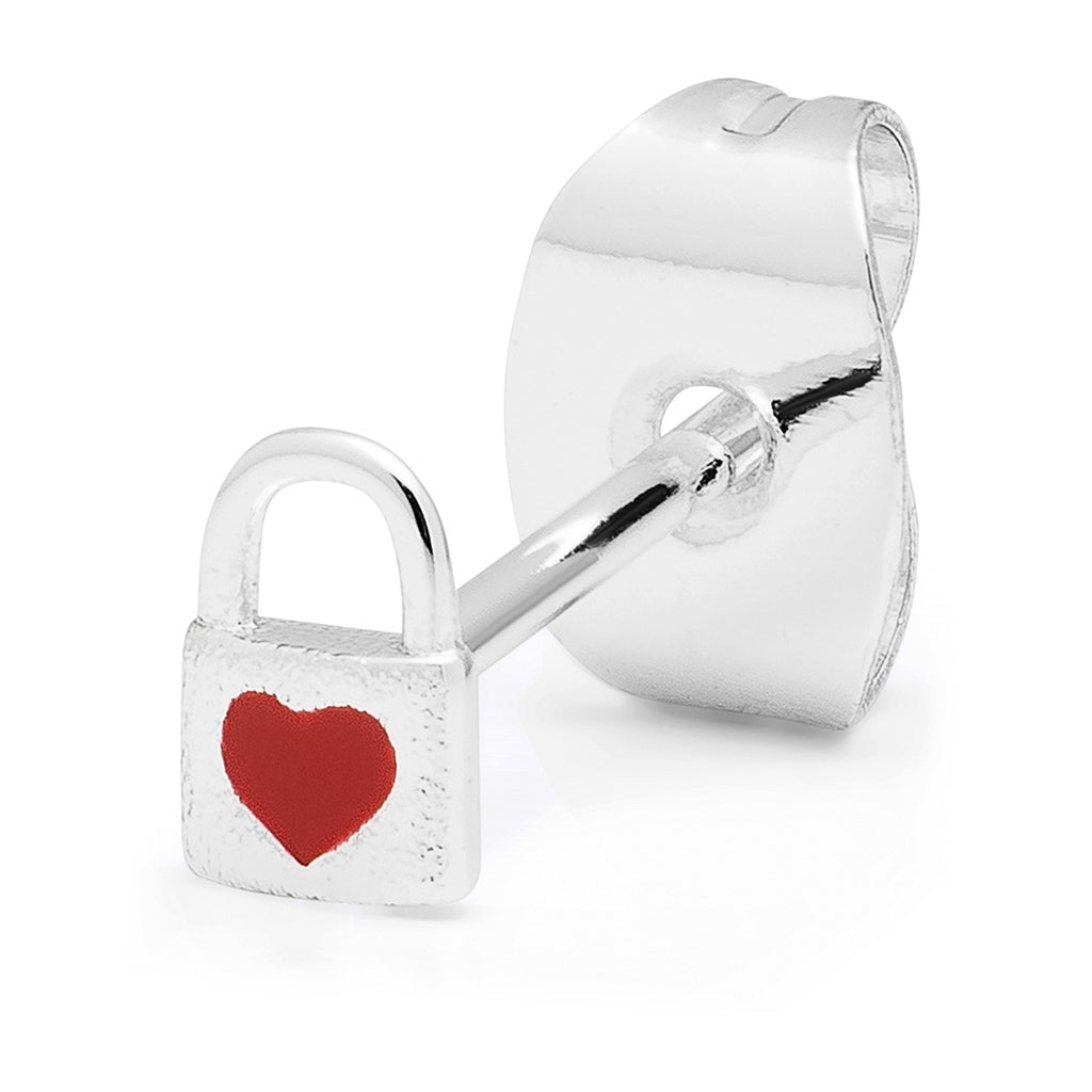 LULU Copenhagen Love Lock 1 stk Ear stud, 1 pcs Silver Plated