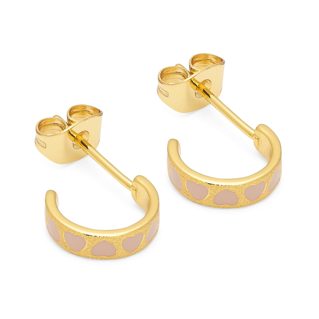 LULU Copenhagen Love Repeat hoops par - Forgyldt Hoops Dusty Peach