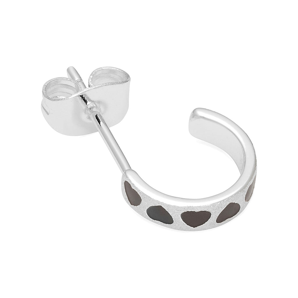 LULU Copenhagen Love Repeat hoops par - Forsølvet Hoops Cocoa Powder