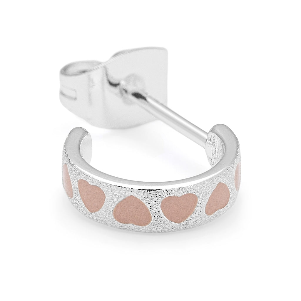 LULU Copenhagen Love Repeat hoops par - Forsølvet Hoops Dusty Peach