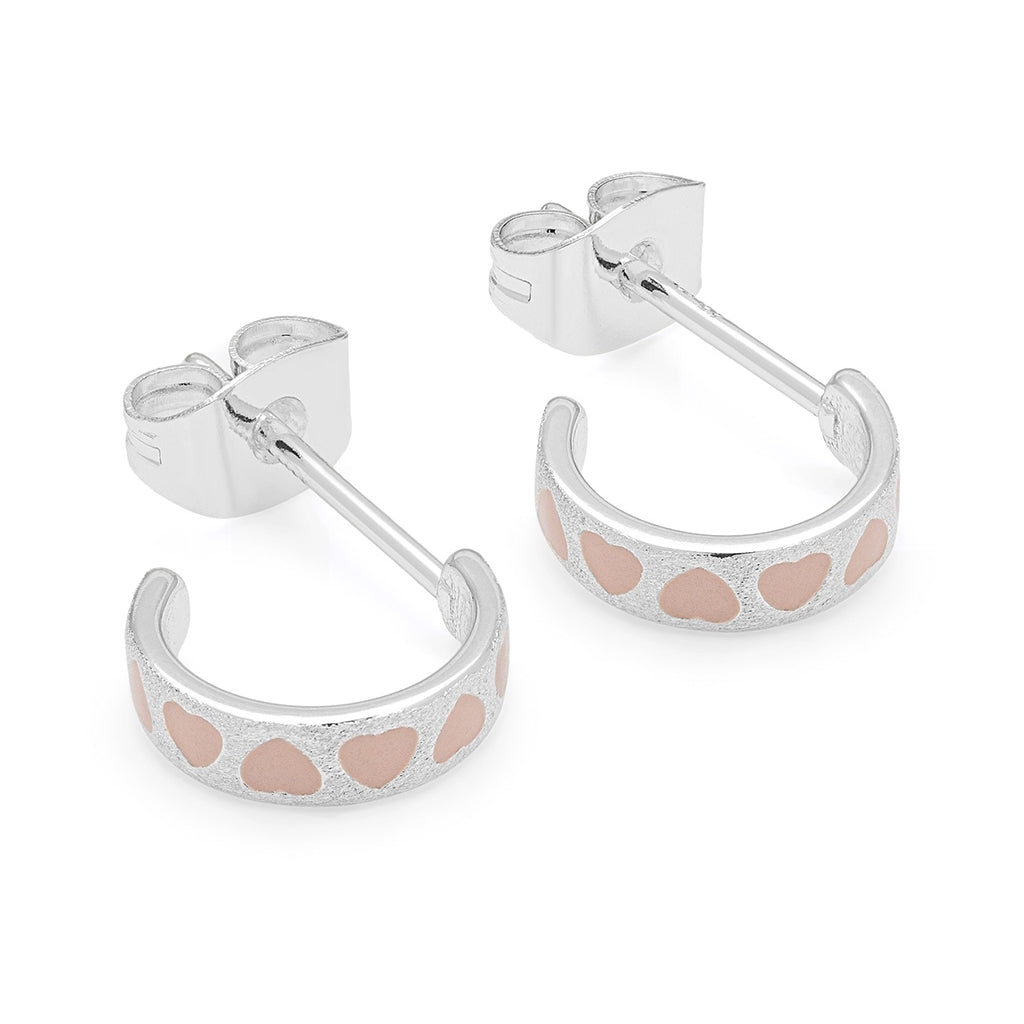 LULU Copenhagen Love Repeat hoops par - Forsølvet Hoops Dusty Peach