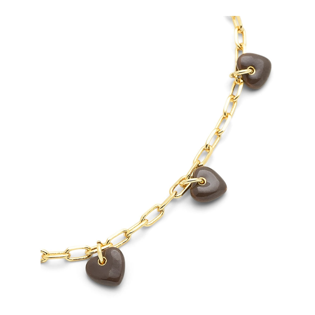 LULU Copenhagen Love U Armbånd forgyldt Bracelets Cocoa Powder