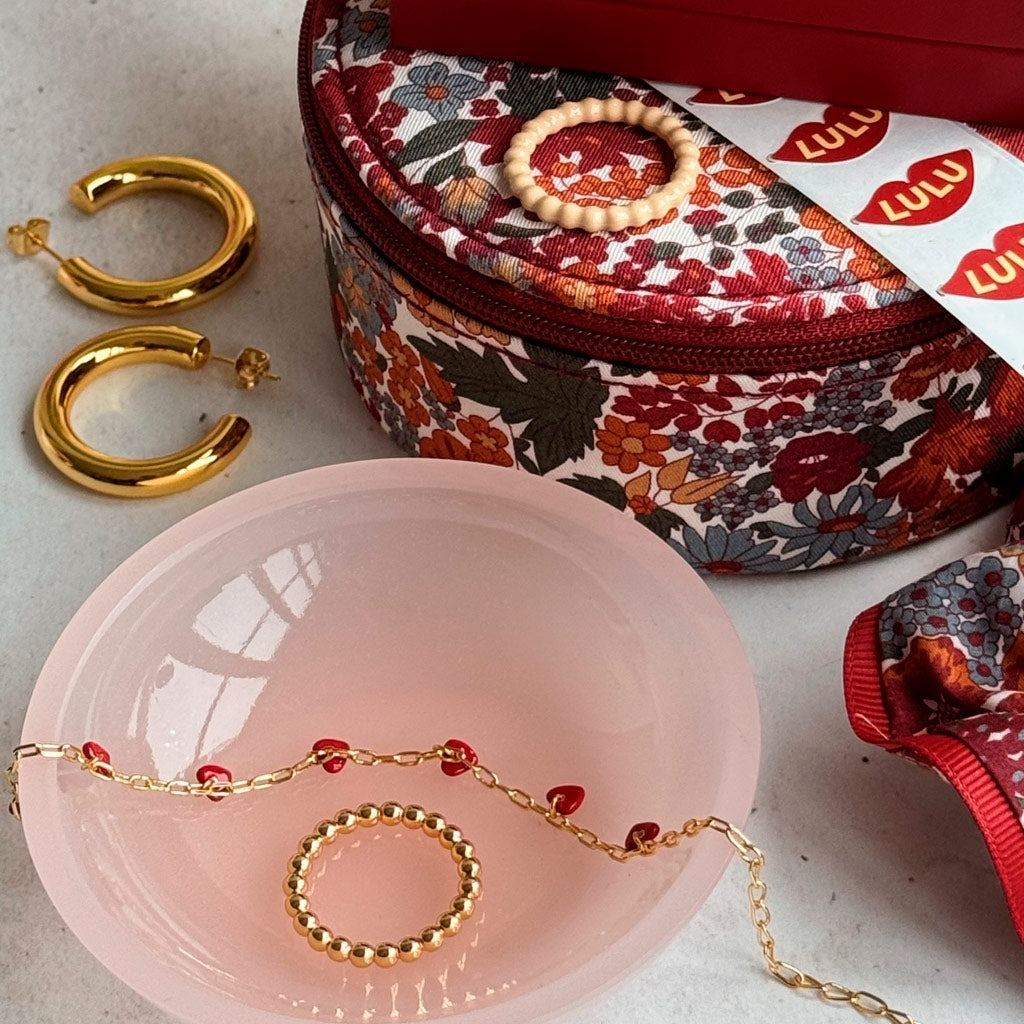 LULU Copenhagen Love U Armbånd forgyldt Bracelets Passion Red