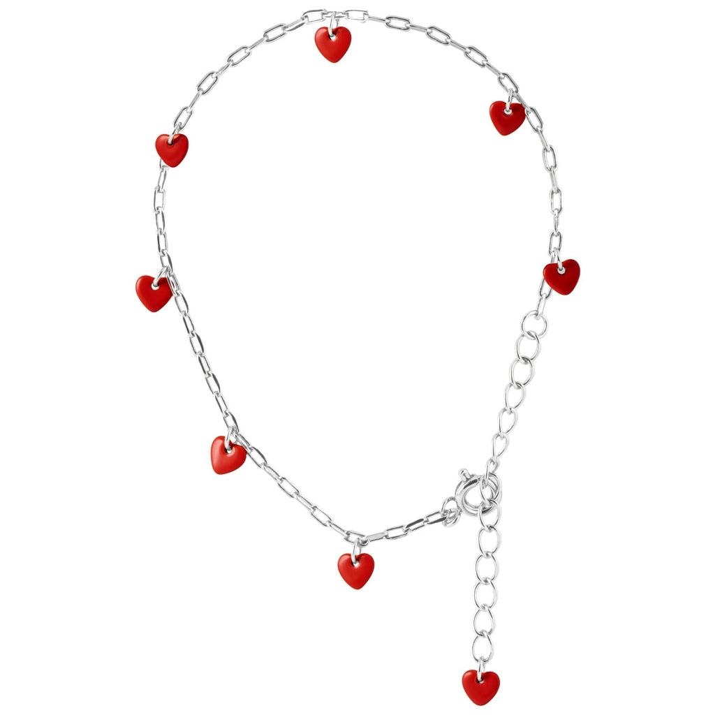 LULU Copenhagen Love U Armbånd forsølvet Bracelets Passion Red