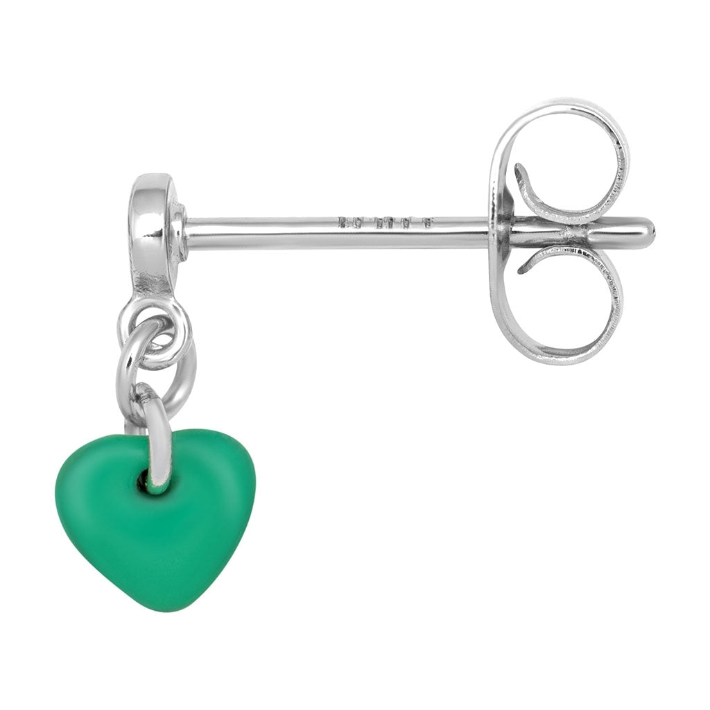 LULU Copenhagen Love U Dangling ørering 1 stk Ear stud, 1 pcs Lysegrøn