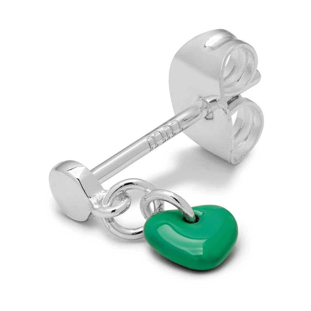 LULU Copenhagen Love U Dangling ørering 1 stk Ear stud, 1 pcs Lysegrøn