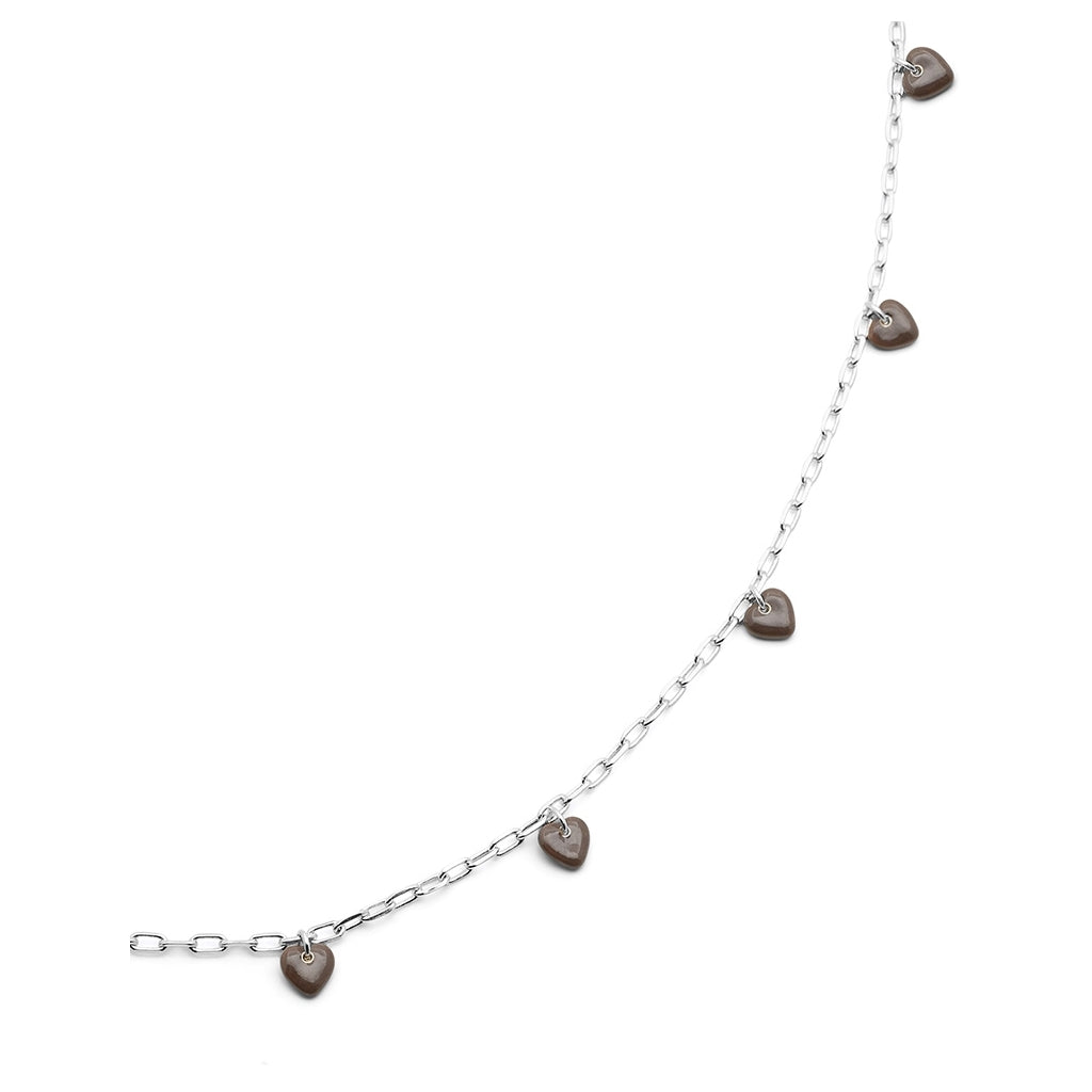 LULU Copenhagen Love U Halskæde forsølvet Necklaces Cocoa Powder