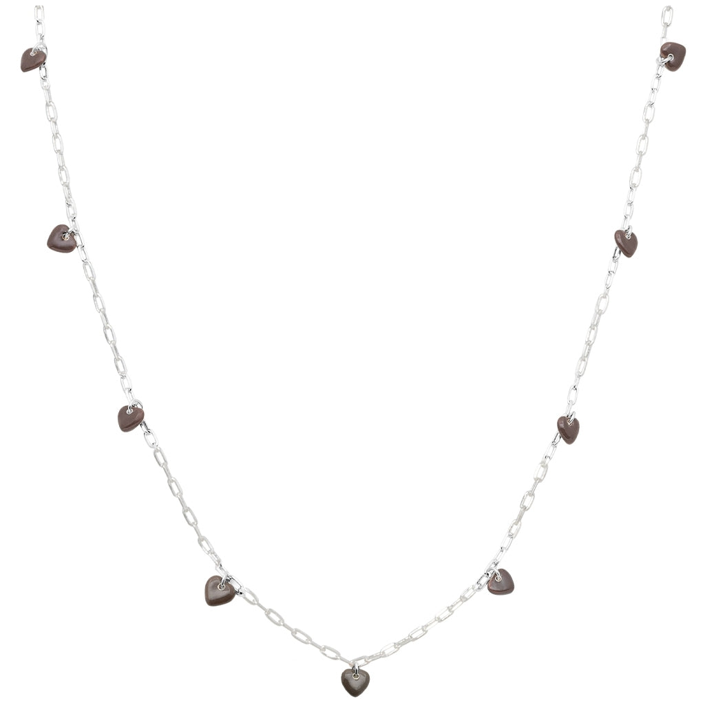 LULU Copenhagen Love U Halskæde forsølvet Necklaces Cocoa Powder