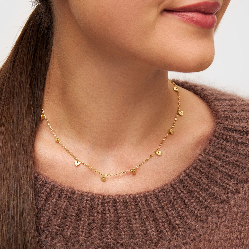 LULU Copenhagen Love U Halskæde forgyldt Necklaces Forgyldt
