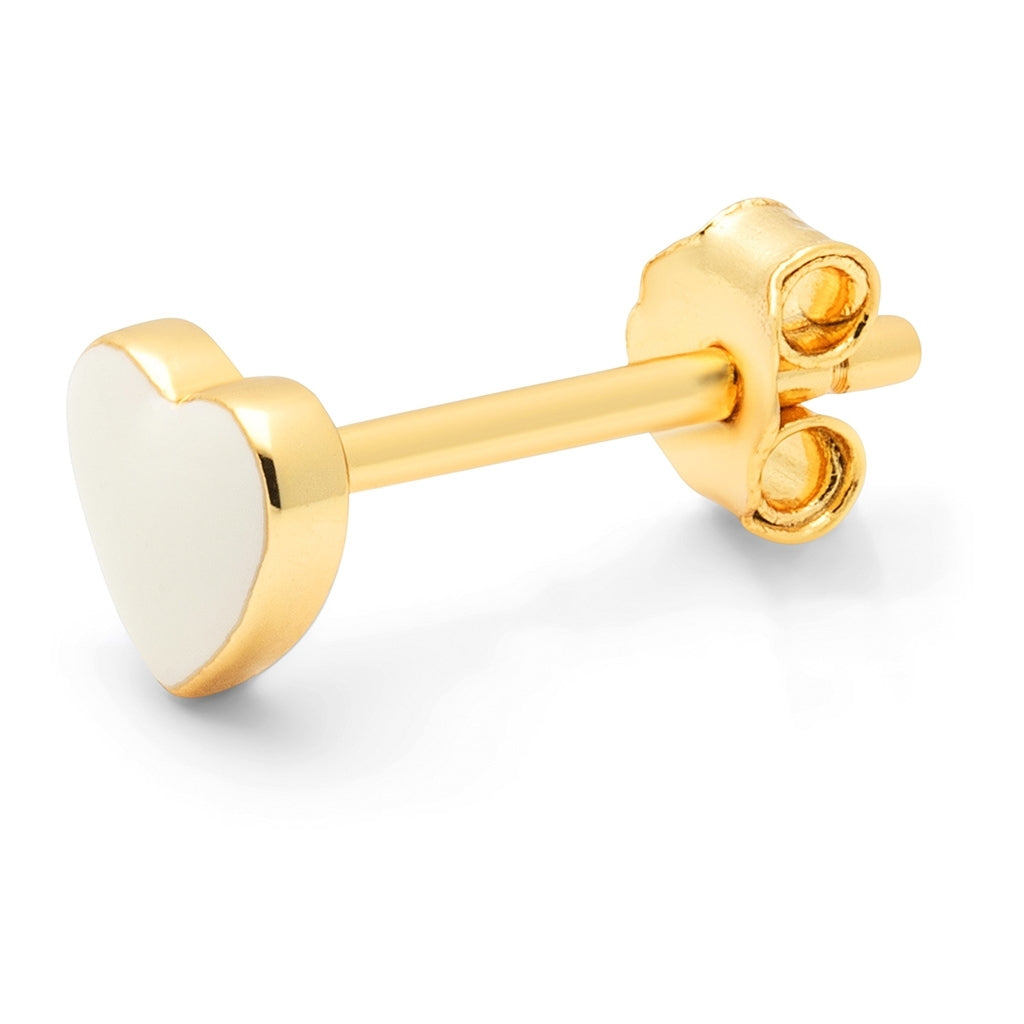 LULU Copenhagen Love U ørering 1 stk Ear stud, 1 pcs Coconut Milk