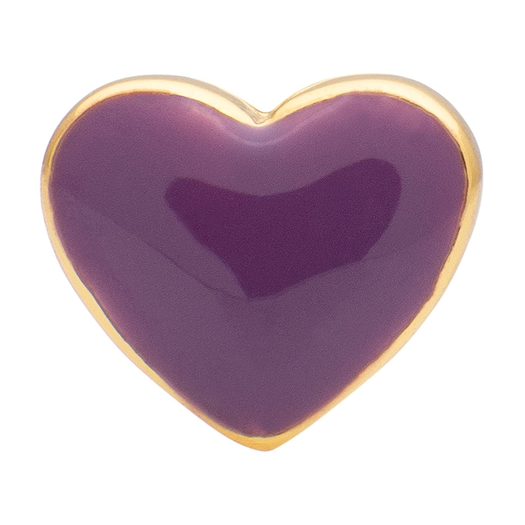 LULU Copenhagen Love U ørering 1 stk Ear stud, 1 pcs Purple Harvest