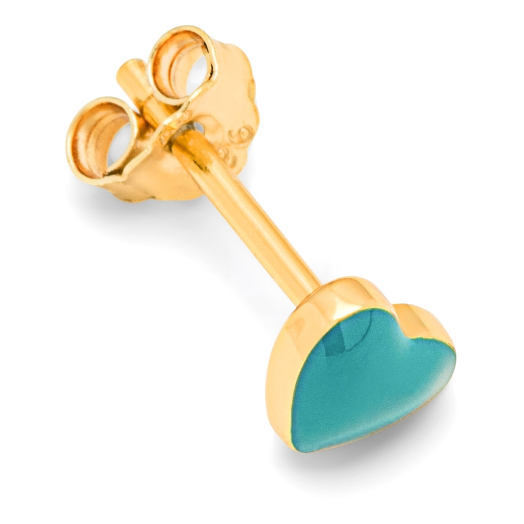 LULU Copenhagen Love U ørering 1 stk Ear stud, 1 pcs Retro Blue