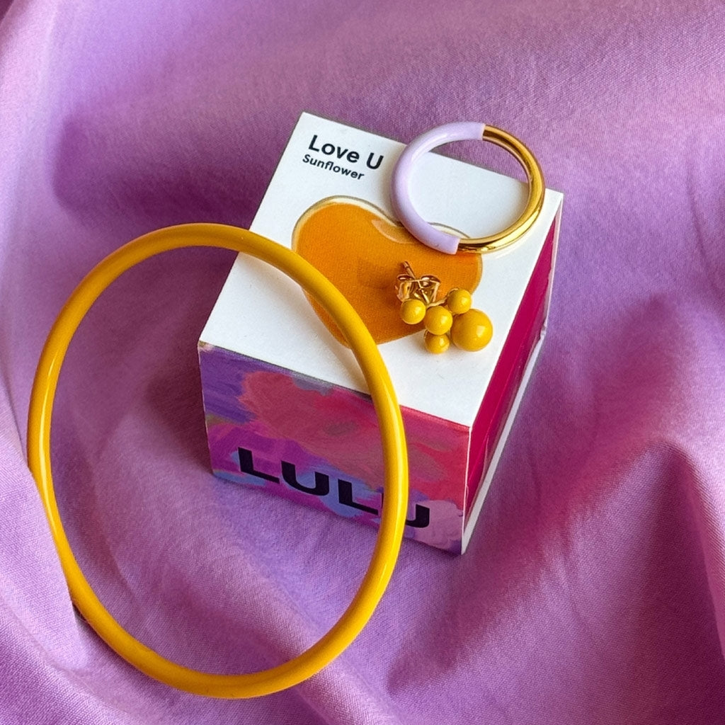 LULU Copenhagen Love U ørering 1 stk Ear stud, 1 pcs Sunflower