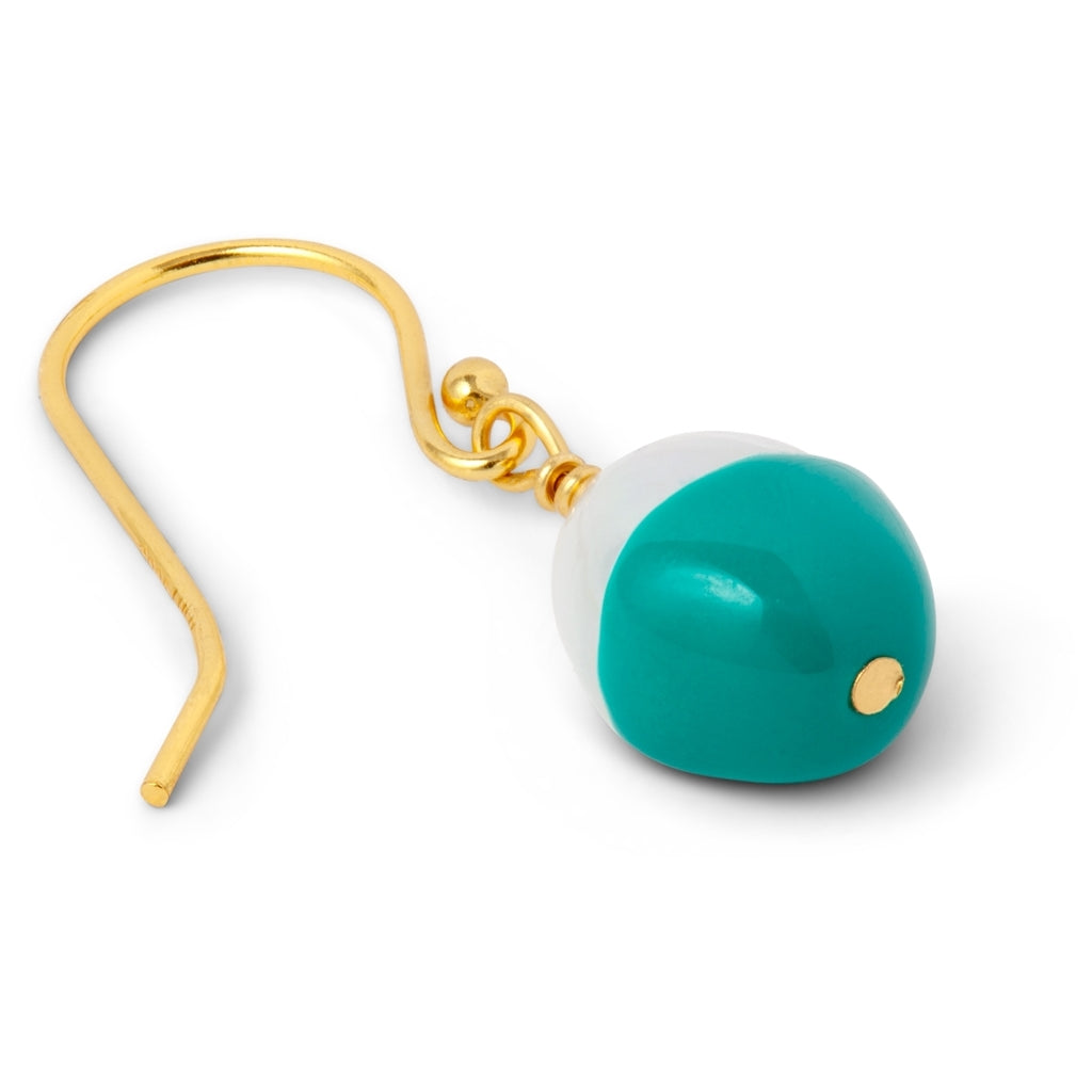 LULU Copenhagen LULU Baroque ørering 1 stk Ear stud, 1 pcs Petrolium