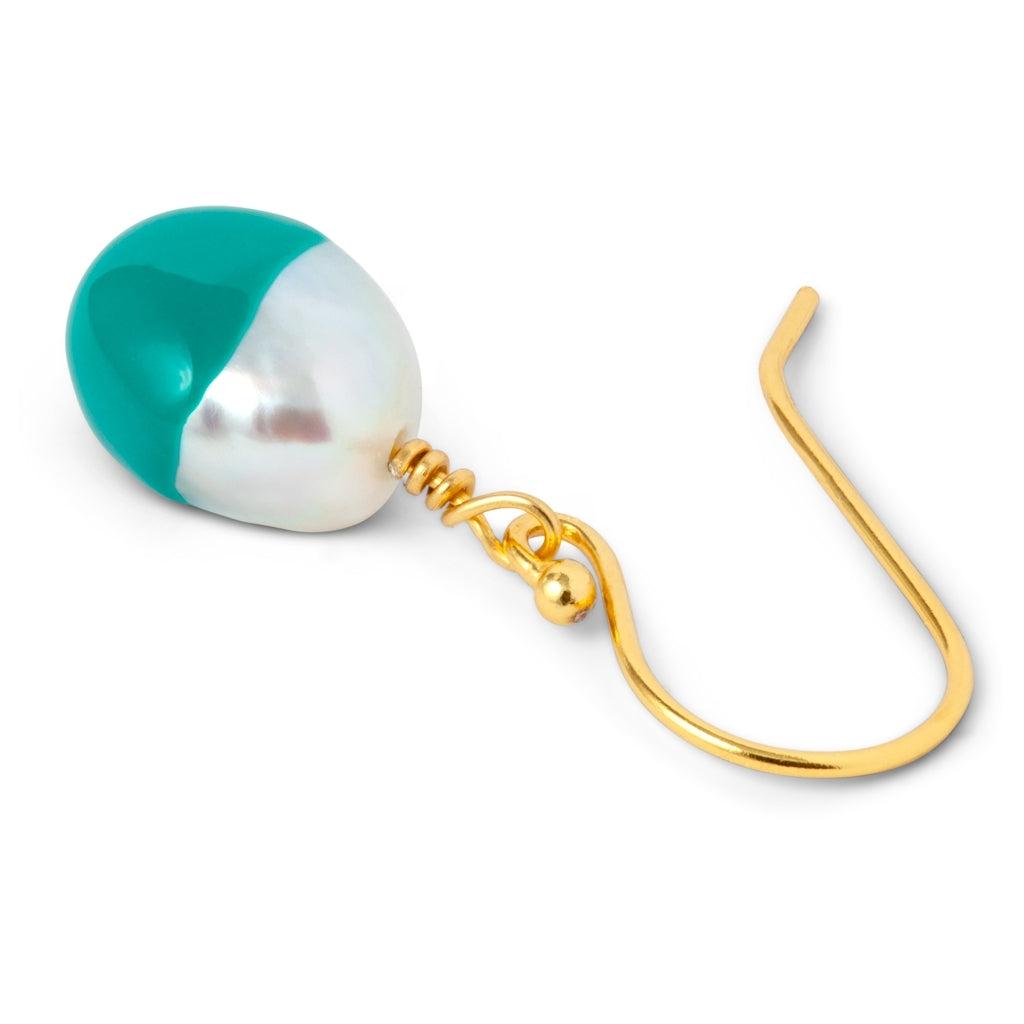LULU Copenhagen LULU Baroque ørering 1 stk Ear stud, 1 pcs Petrolium