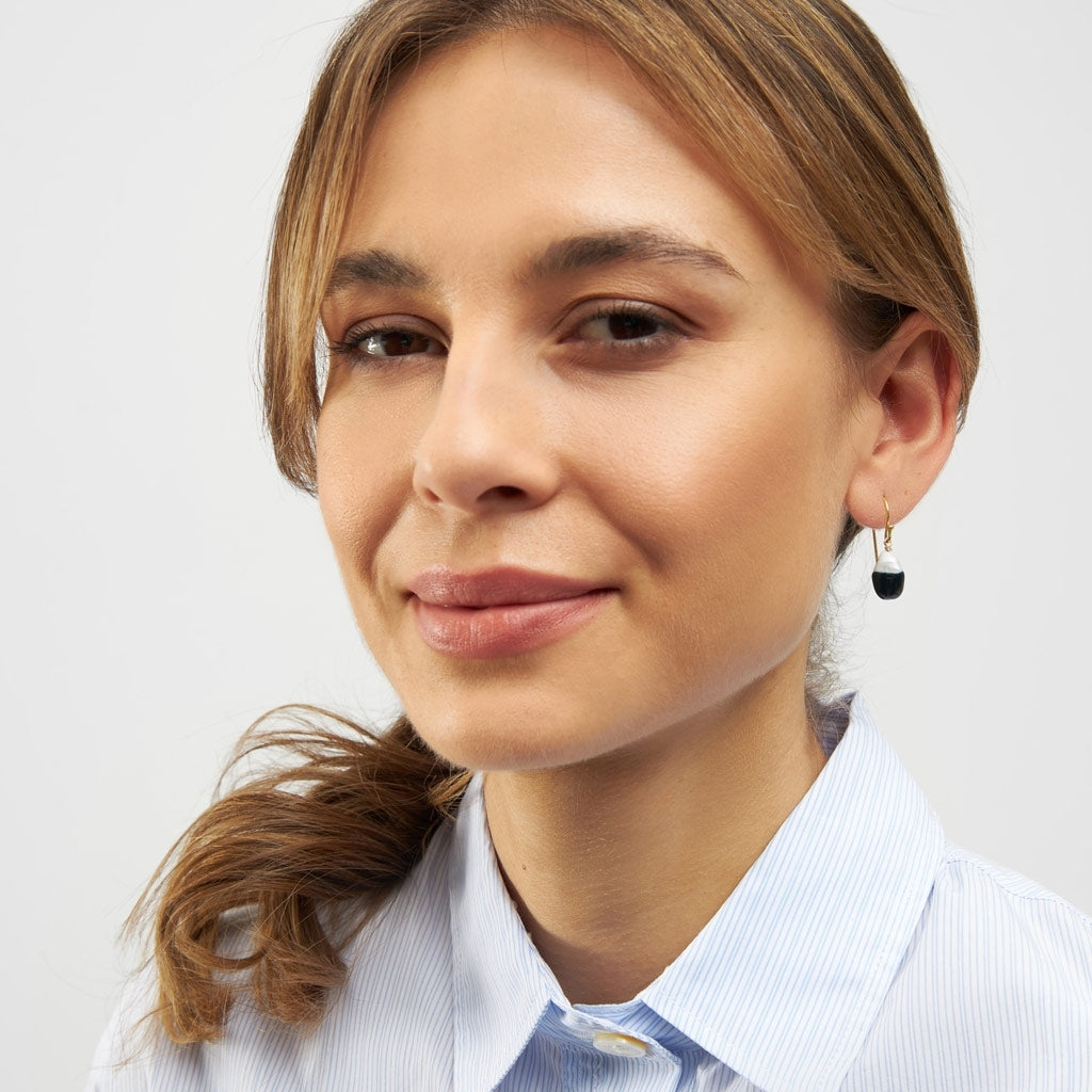 LULU Copenhagen LULU Baroque ørering 1 stk Ear stud, 1 pcs Sort