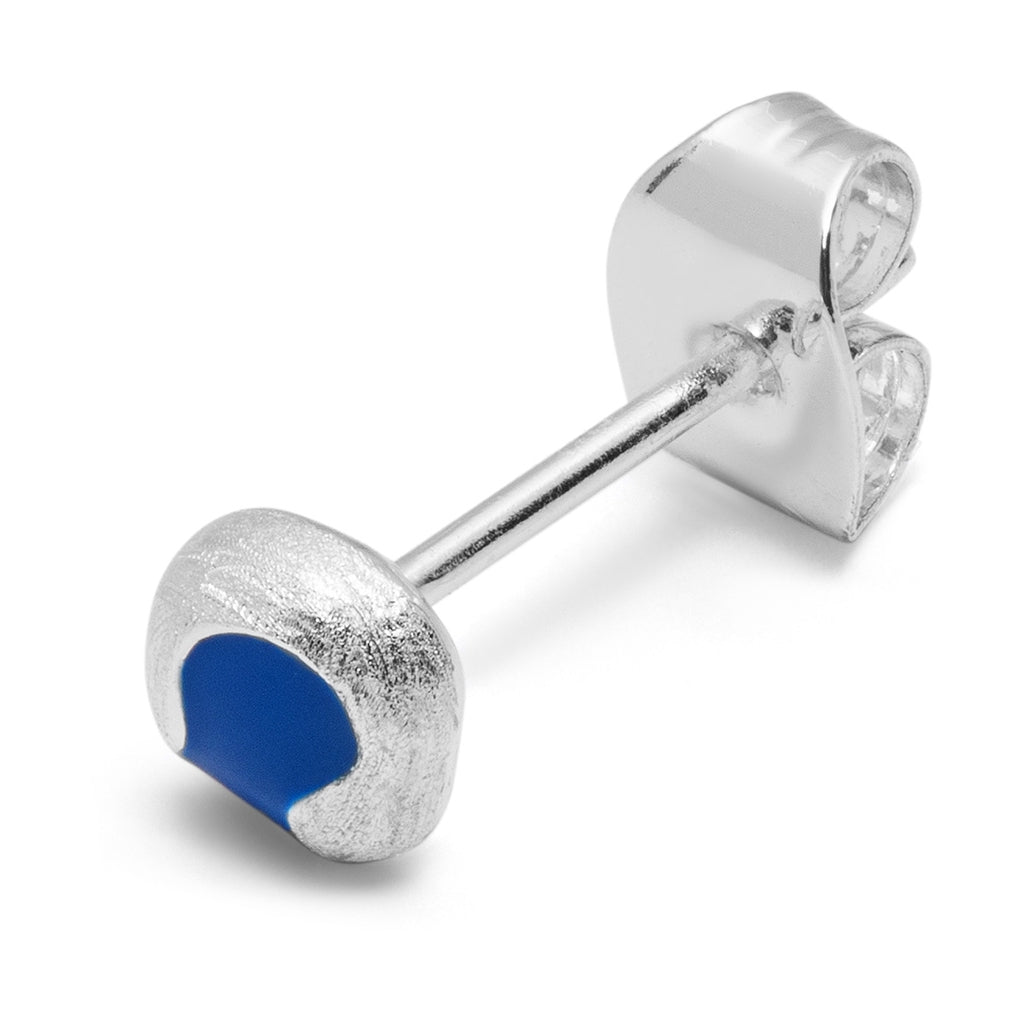 LULU Copenhagen Magic Stone ørering 1 stk forsølvet Ear stud, 1 pcs Dazzling Blue