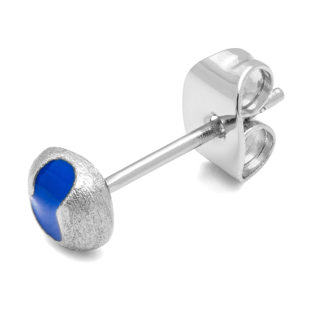 LULU Copenhagen Magic Stone ørering 1 stk forsølvet Ear stud, 1 pcs Dazzling Blue