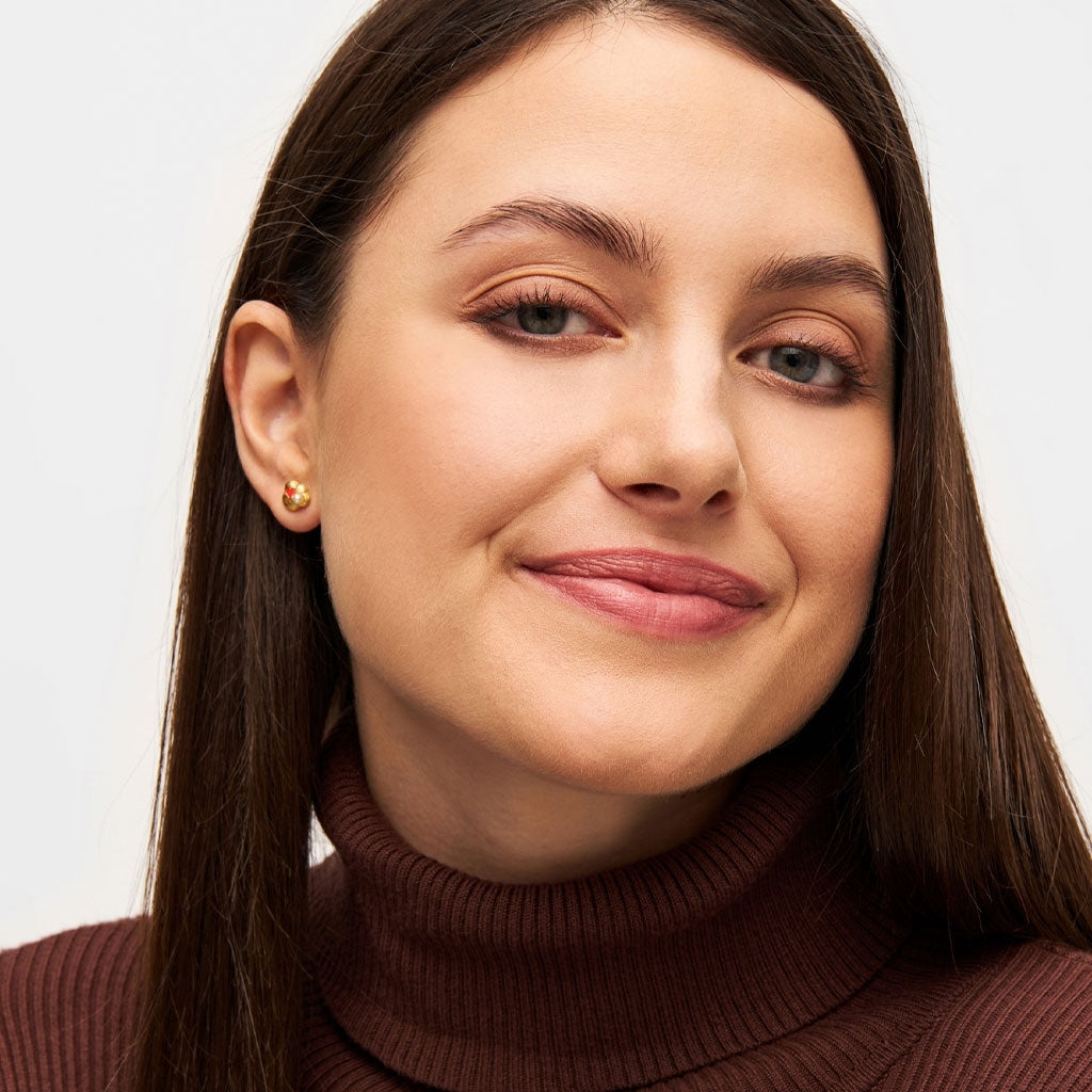 LULU Copenhagen Magic Stone Heart ørering 1 stk Ear stud, 1 pcs Forgyldt