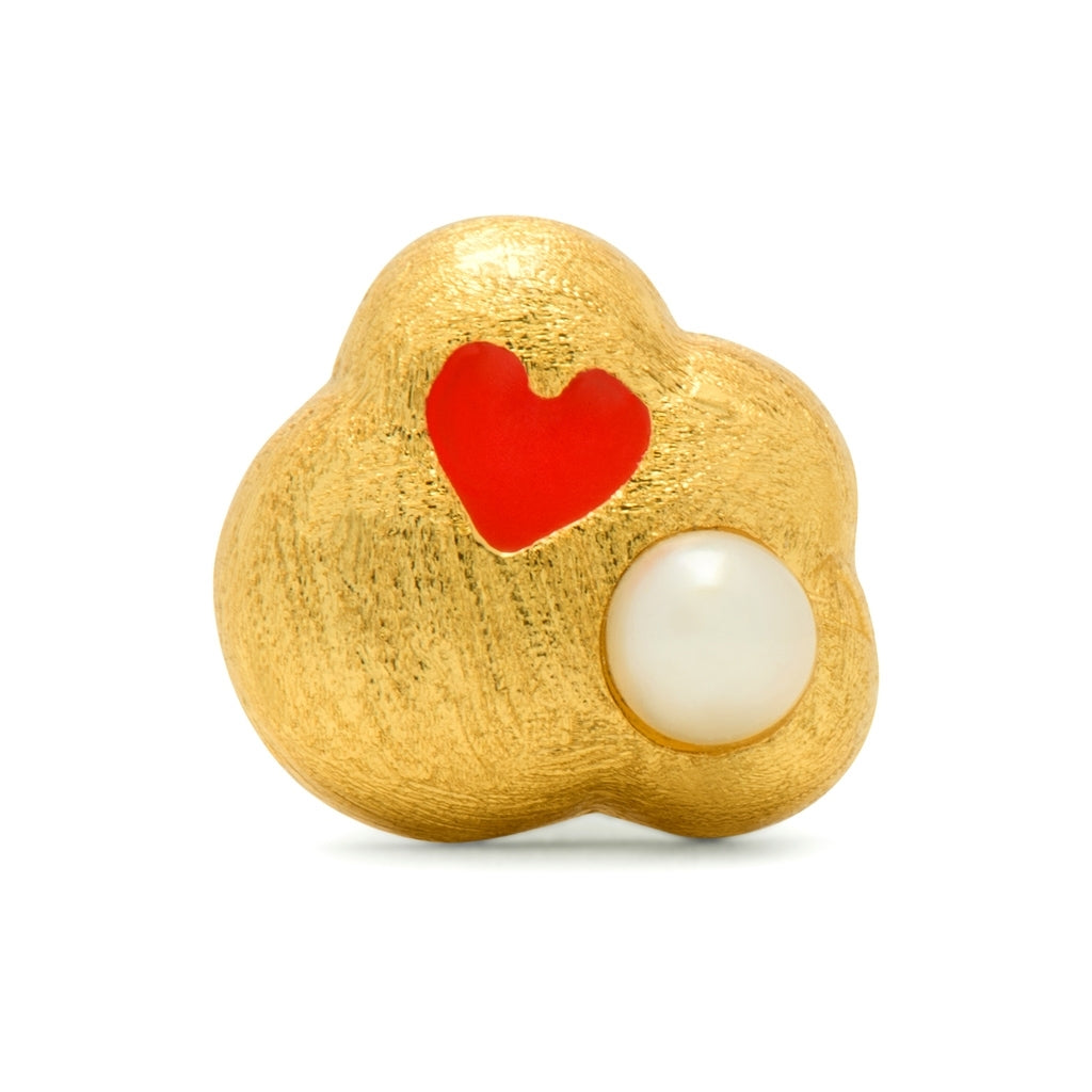 LULU Copenhagen Magic Stone Heart ørering 1 stk Ear stud, 1 pcs Forgyldt