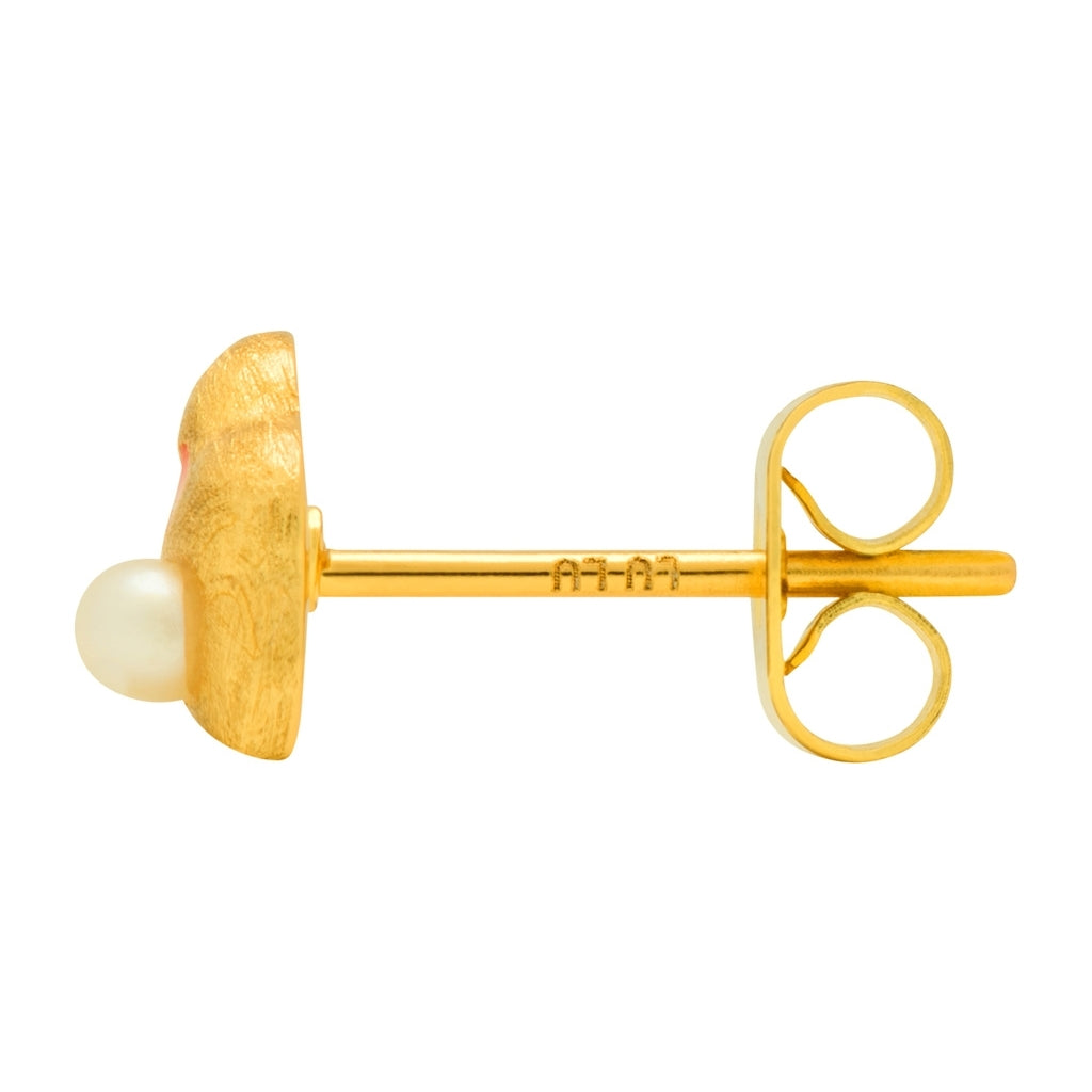 LULU Copenhagen Magic Stone Heart ørering 1 stk Ear stud, 1 pcs Forgyldt