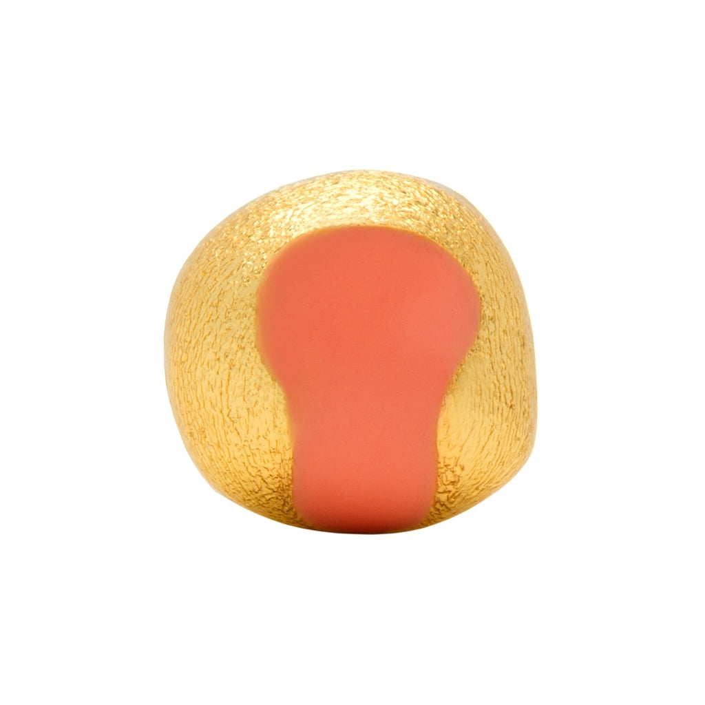 LULU Copenhagen Magic Stone ørering 1 stk forgyldt Ear stud, 1 pcs Burnt Coral