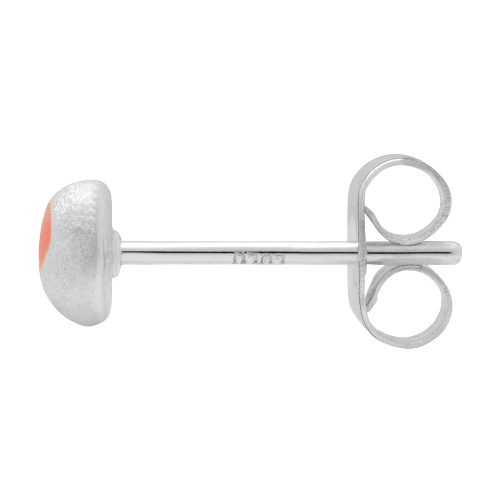 LULU Copenhagen Magic Stone ørering 1 stk forsølvet Ear stud, 1 pcs Burnt Coral