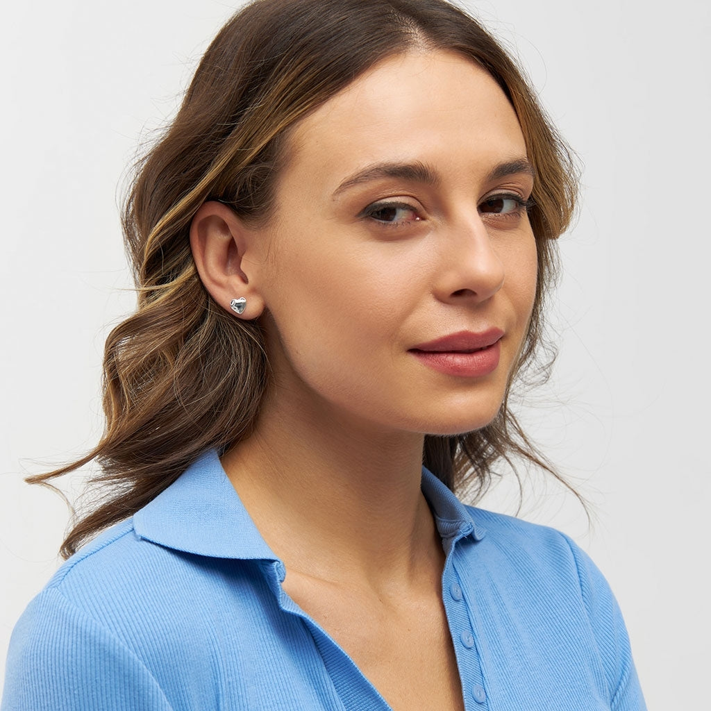 LULU Copenhagen Melted Heart ørering 1 stk Ear stud, 1 pcs Sølv