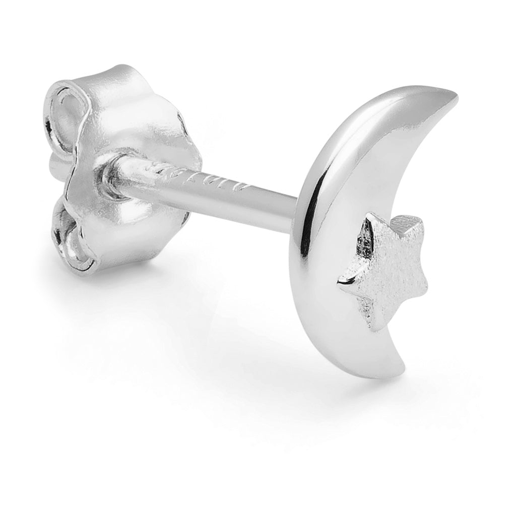 LULU Copenhagen Moon & Star ørering 1 stk Ear stud, 1 pcs Sølv