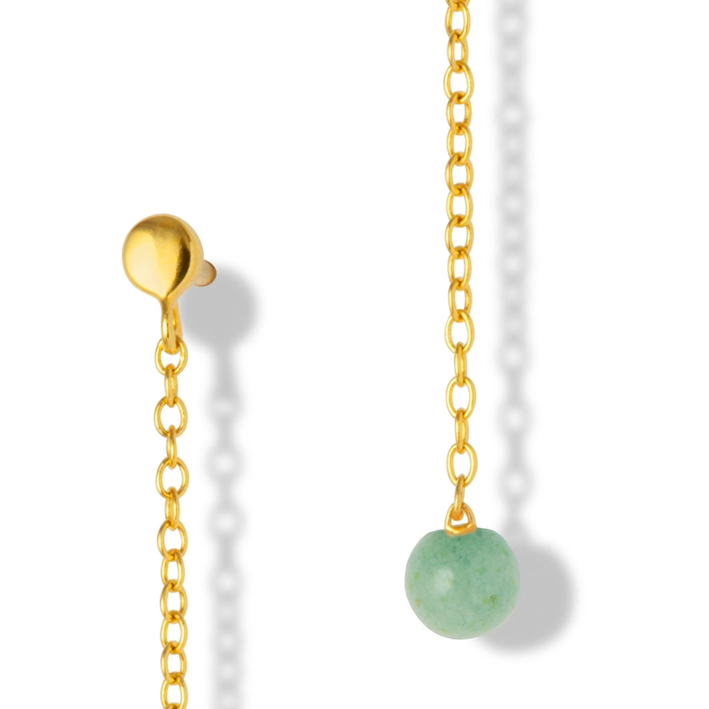LULU Copenhagen Natural Stone Chain ørering 1 stk Ear stud, 1 pcs