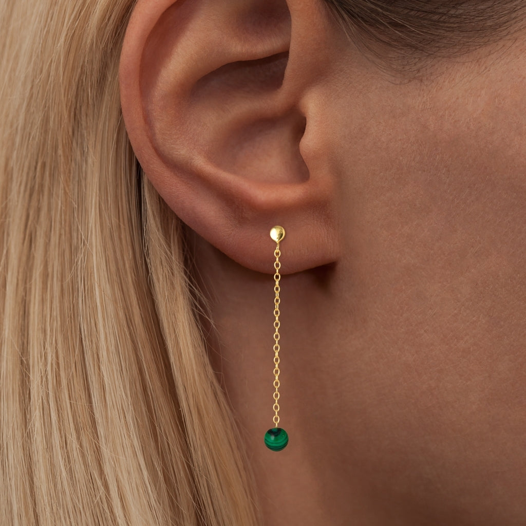 LULU Copenhagen Natural Stone Chain ørering 1 stk Ear stud, 1 pcs