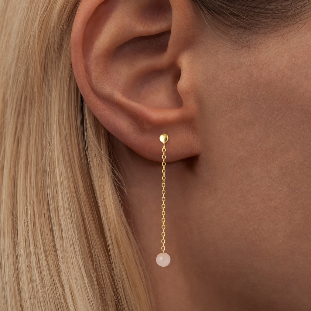 LULU Copenhagen Natural Stone Chain ørering 1 stk Ear stud, 1 pcs