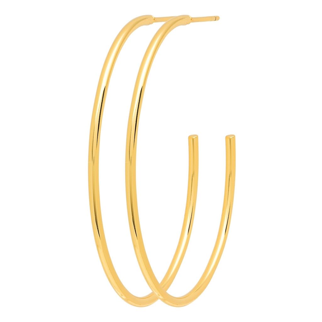 LULU Copenhagen Non Hoops Large par poleret Hoops Forgyldt