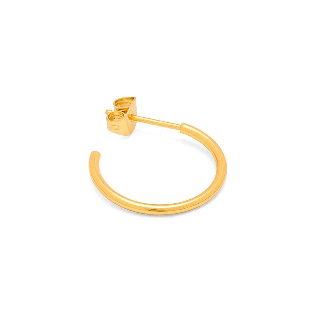 LULU Copenhagen Non Hoops Medium par poleret Hoops Forgyldt