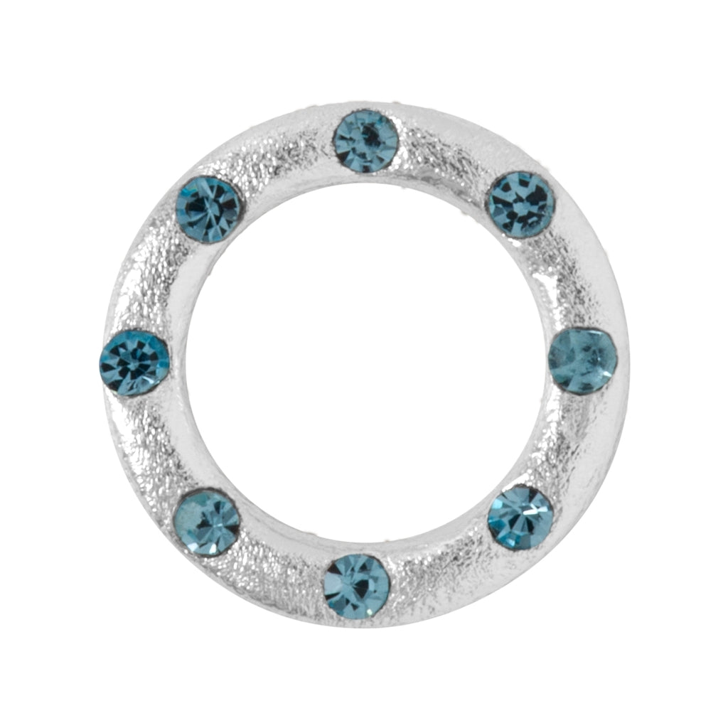 LULU Copenhagen OMG ørering 1 stk forsølvet Ear stud, 1 pcs Lyseblå