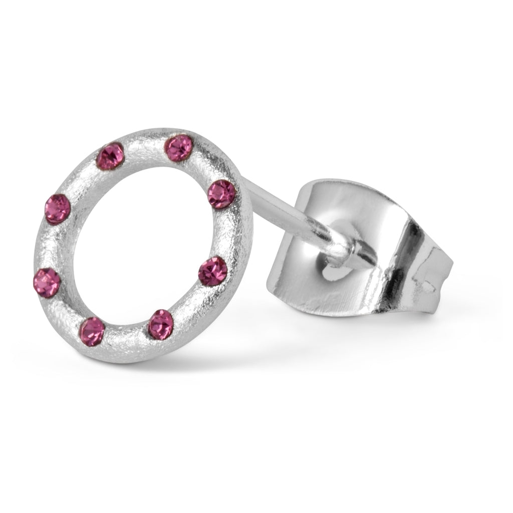 LULU Copenhagen OMG ørering 1 stk forsølvet Ear stud, 1 pcs Pink
