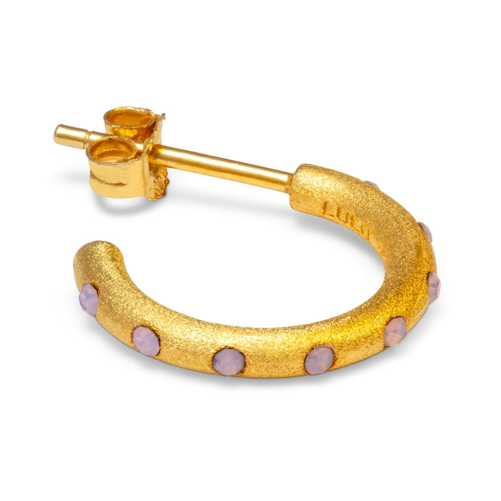 LULU Copenhagen OMG Hoops Small par forgyldt Hoops Lyserød