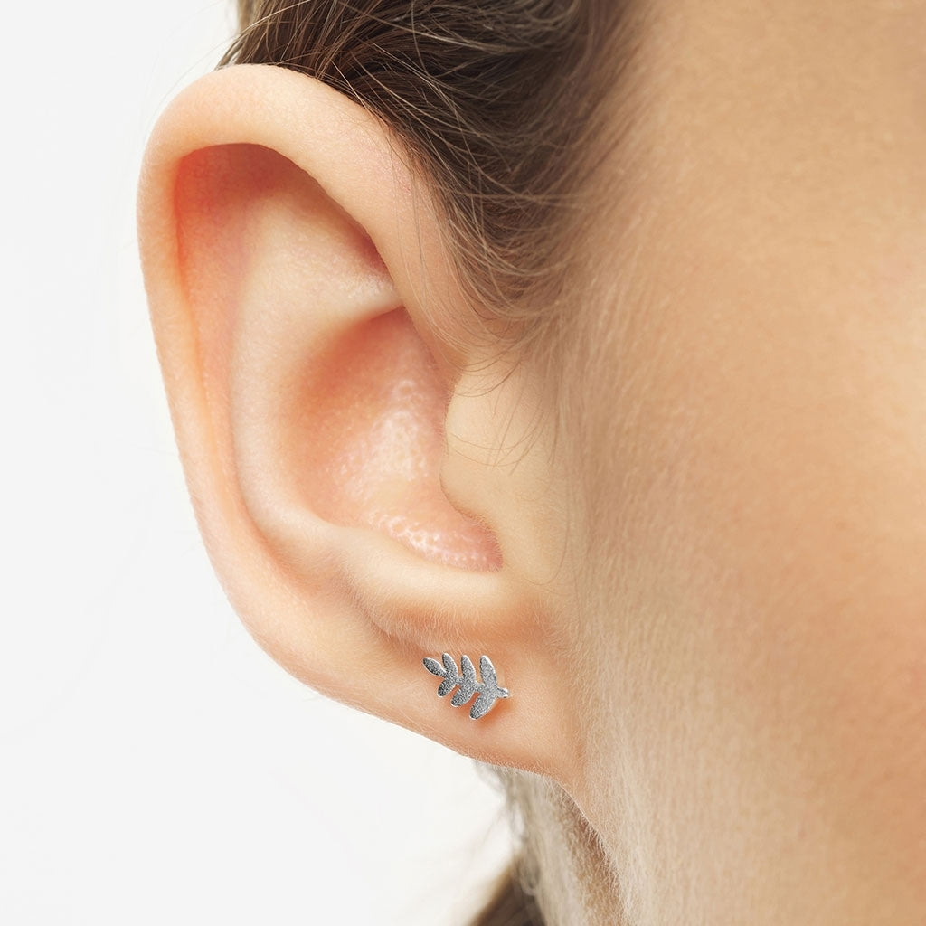 LULU Copenhagen Olive Branch 1 stk Ear stud, 1 pcs Silver Plated
