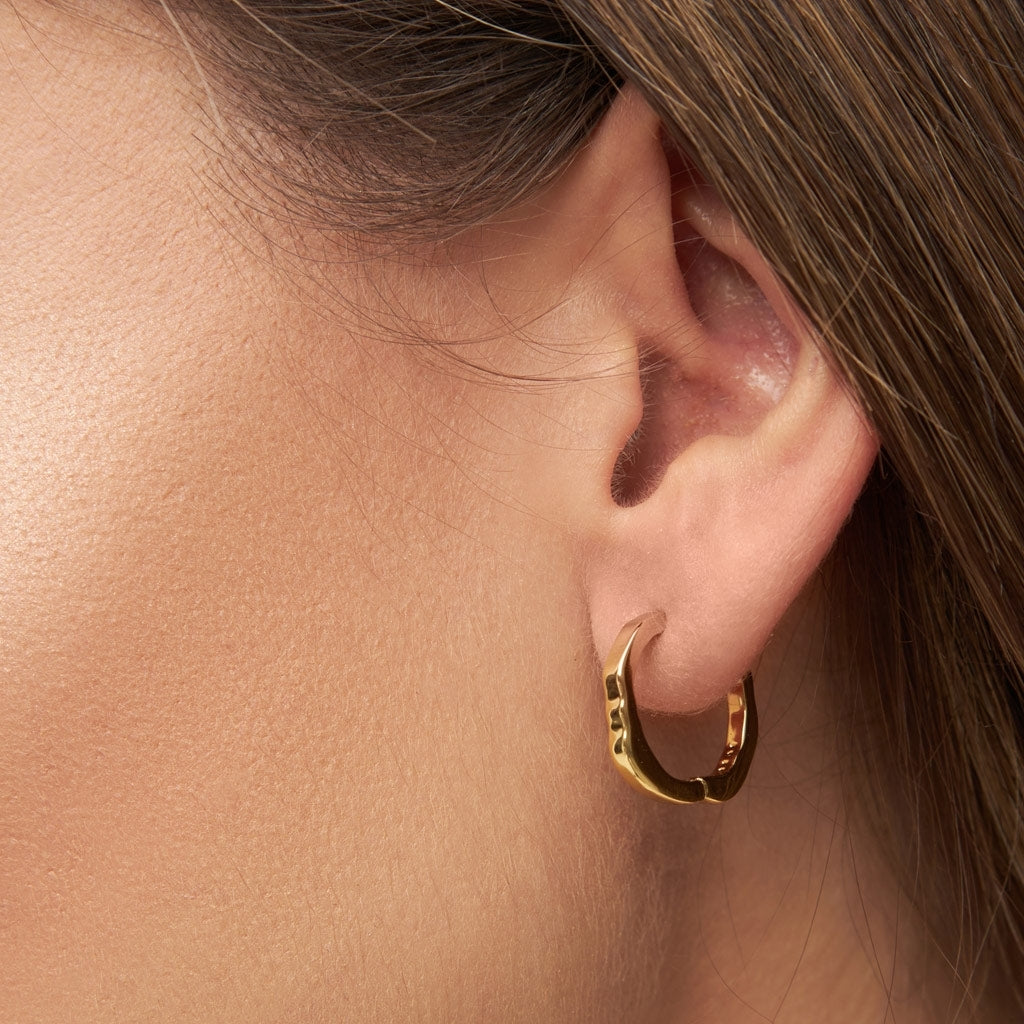LULU Copenhagen Organic Hoops Par Hoops Forgyldt