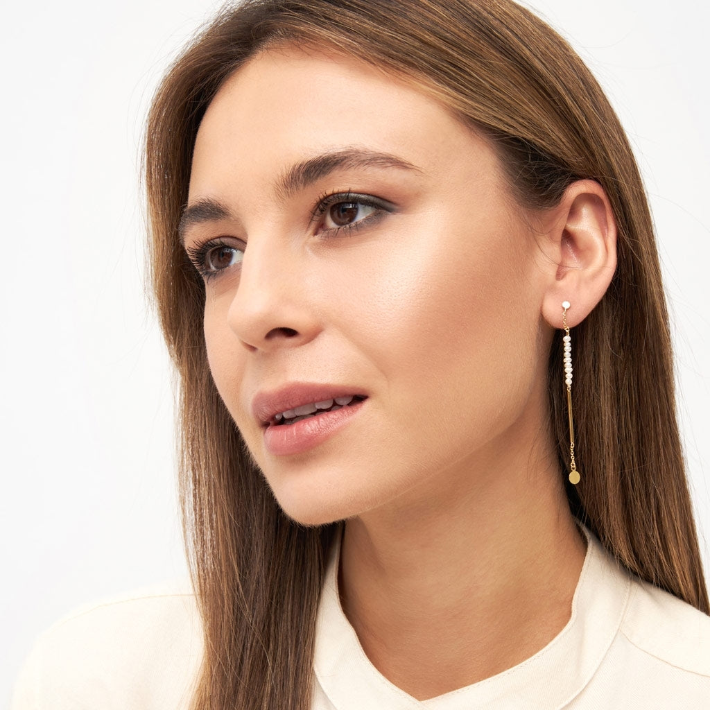 LULU Copenhagen Pearls & Pin ørering 1 stk Ear stud, 1 pcs Forgyldt