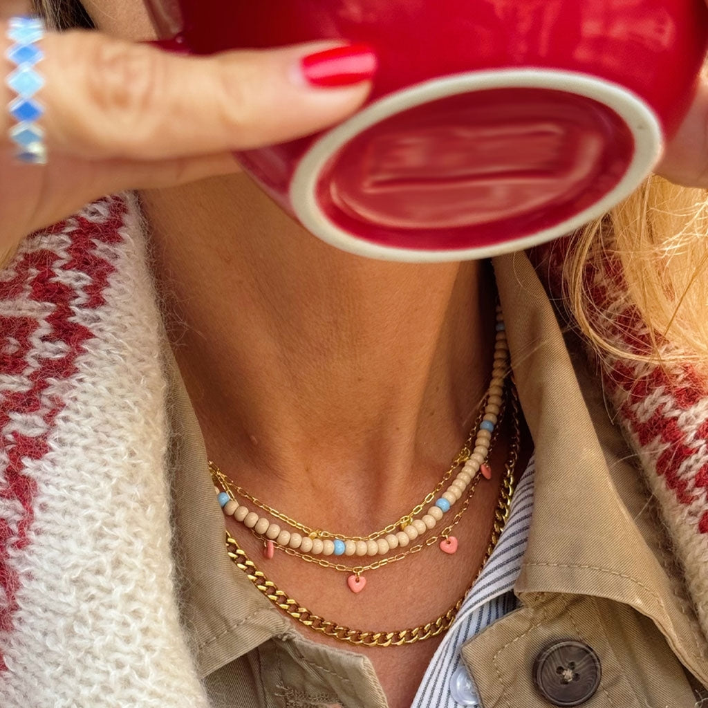 LULU Copenhagen Panzer Halskæde forgyldt Necklaces Forgyldt