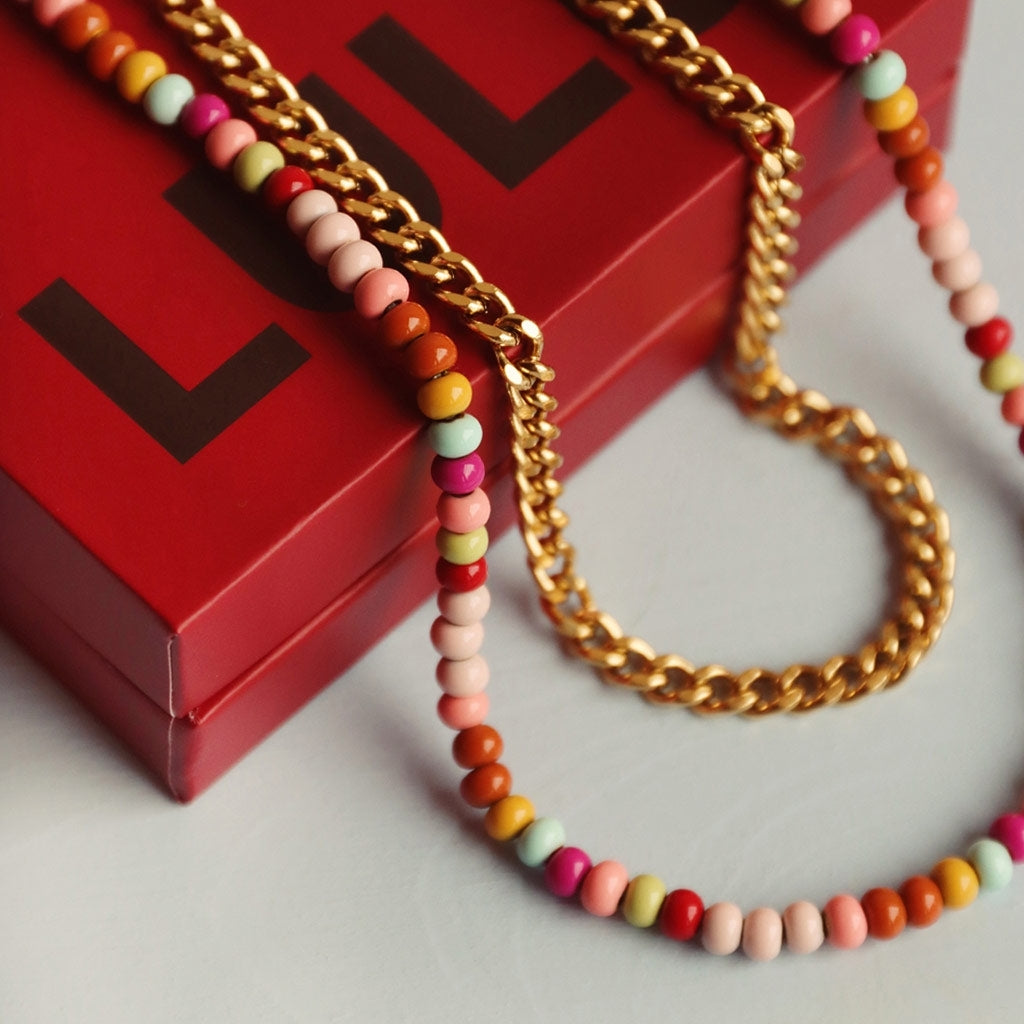 LULU Copenhagen Panzer Halskæde forgyldt Necklaces Forgyldt