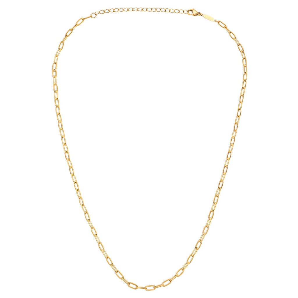 LULU Copenhagen Paperclip Halskæde forgyldt Necklaces Forgyldt