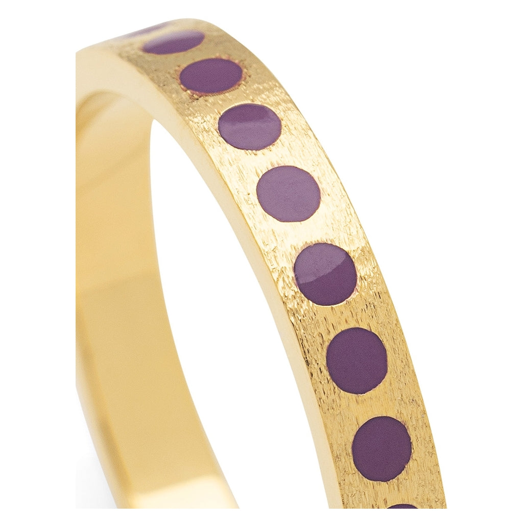 LULU Copenhagen Pattern Ring forgyldt Rings Purple Harvest