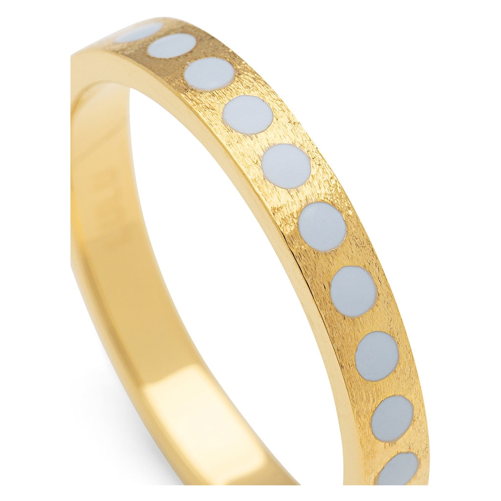 LULU Copenhagen Pattern Ring forgyldt Rings Skyride Blue
